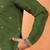 Cotton silk yoke design embroidered green kurta