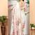 white cream cotton blend digital print saree (sfcl248)