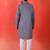 Cotton silk yoke design embroidered purple kurta