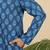 Ethnic motifs jaipuri printed 100% cotton blue kurta
