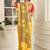 yellow cotton blend digital print saree (sfcl233)