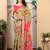 mustard pink cotton blend saree with paisley print