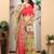 mustard pink cotton blend saree with paisley print