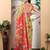 mustard pink cotton blend saree with paisley print