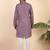 Ethnic motifs jaipuri printed cotton purple kurta