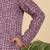 Ethnic motifs jaipuri printed cotton purple kurta