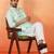 Cotton silk embroidered floral mint green kurta