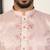 Cotton silk embroidered floral pink kurta