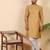 Ethinic motifs jacquard  beige kurta