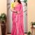yellow pink cotton blend digital print saree