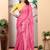 yellow pink cotton blend digital print saree