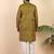 Ethinic motifs jacquard green kurta