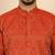 Ethinic motifs jacquard maroon kurta
