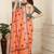 orange cotton blend saree polka dot print (sfcl213)