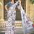 white cotton blend saree floral print (sfcl146)