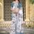 white cotton blend saree floral print (sfcl146)