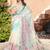 pastel multicolor cotton blend saree floral print
