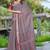 grey cotton blend digital print saree
