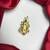 Elegant Gold Tone Floral Saree Brooch Pin, CZ Stone Detailing, Bridal Jewelry