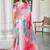 pink cotton blend saree floral print