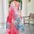 pink cotton blend saree floral print