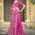 pink cotton blend saree floral print
