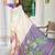 cream cotton blend digital print saree