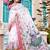 white cotton blend saree with floral border print