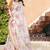 white orange cotton blend saree with floral border print