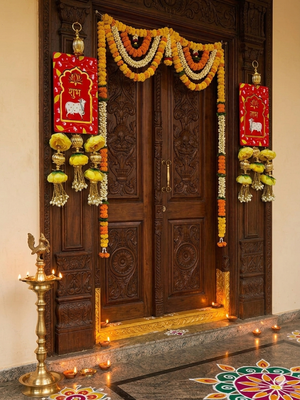 decorative wall door hangingmulti design decorative toran for home decor (pack of 2) 2