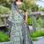 sea green cotton blend digital print saree