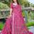pink cotton blend saree floral print