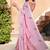 pink cotton blend saree floral border print