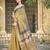 yellow grey cotton blend digital print saree