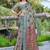 grey blue cotton blend digital print saree (sfcl111)