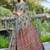 grey blue cotton blend digital print saree (sfcl111)