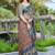 grey blue cotton blend digital print saree (sfcl111)