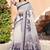 white purple cotton blend saree floral border print