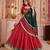 Red Georgette Bandhej Foil Print & Gota Patti Lehenga Choli Set