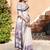 white purple cotton blend saree floral border print