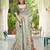 sea green cotton blend digital print saree