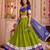 Mehendi Green Cotton Lace Work Lehenga Choli with Dupatta