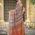 brown orange cotton blend digital print saree (sfcl105)