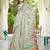 sea green cotton blend digital print saree