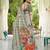sea green cotton blend digital print saree