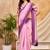 purple pink chocolate silk blend saree embellished border work (sfsrsk1010)