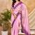 purple pink chocolate silk blend saree embellished border work (sfsrsk1010)