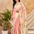 peach cream chocolate silk blend saree with embellished border (sfsrsk1009)