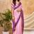 purple pink chocolate silk blend saree embellished border work (sfsrsk1010)