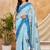sky blue chocolate silk blend saree embellished border work (sfsrsk1008)